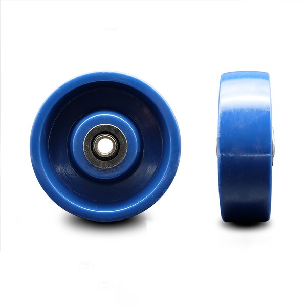 SCC - 5" Solid Polyurethane Wheel Only w/Roller Bearing-1/2" Bore-1000 lbs Cpty